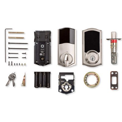 Kwikset Home Connect 918 Touch Screen Smart Lock, Z-Wave, Traditional with Deadbolt, Satin Nickel